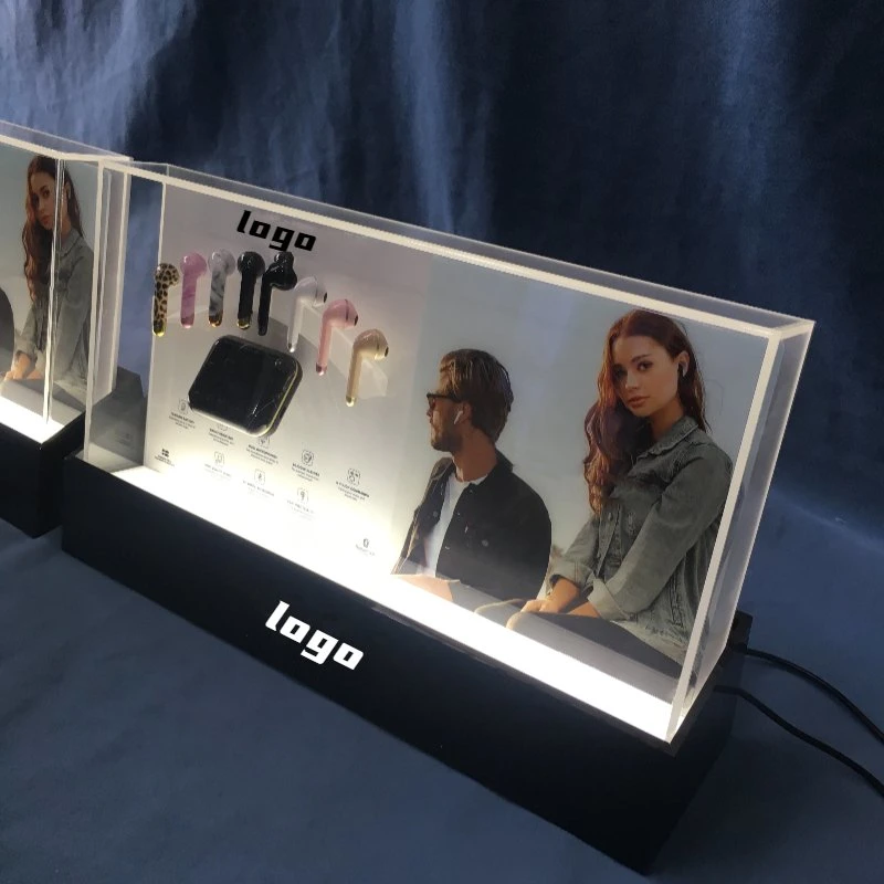 Fashionable Customized Acrylic Headset Display Stand with Lighting Base