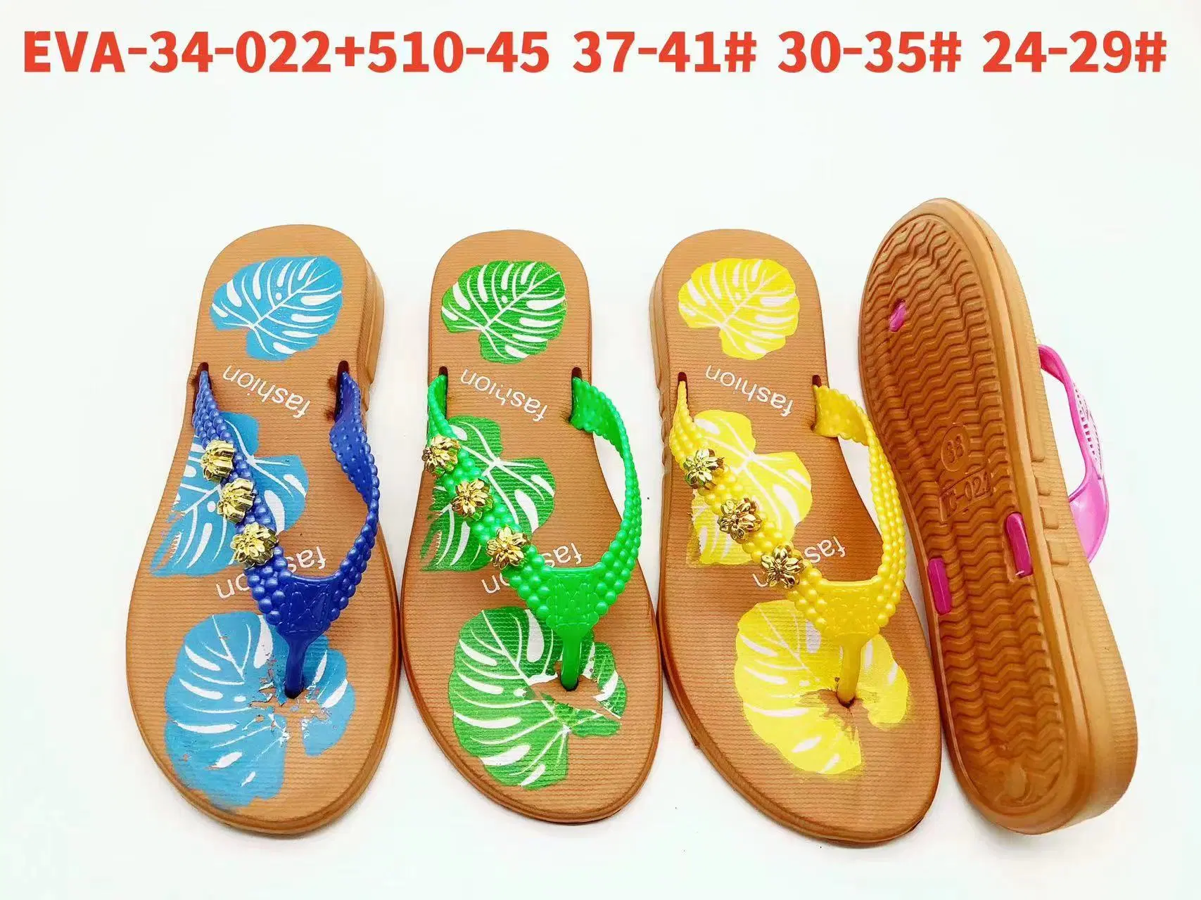 EVA Lady Shoes Colorful Insole Slipper 2024 Summer