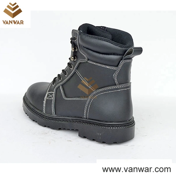 Cuir de vache durables de style militaire bottes de travail (WWB065)