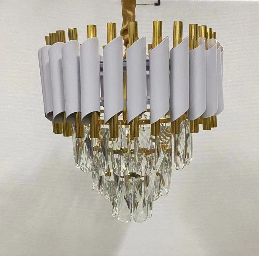 غرفة معيشة ذات إضاءة عالية على الجدار مع ثريا كريستالية بسعر جذاب New Type Northern Europe Shالتعليق Lighting Luxury Crystal Light for غرفة معيشة غرفة النوم