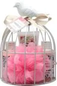 Produits pour le bain de pivoine 3*100 ml de lotion pour le bain de bulles de lait pour le corps Dans le Twitter d'oiseaux et parfum de fleurs de la cage de fil