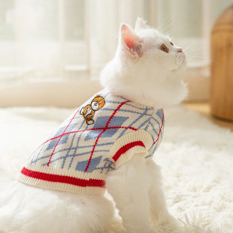 Cat Bear Sweater Two Legs Knitted Sweater Pet Clothes