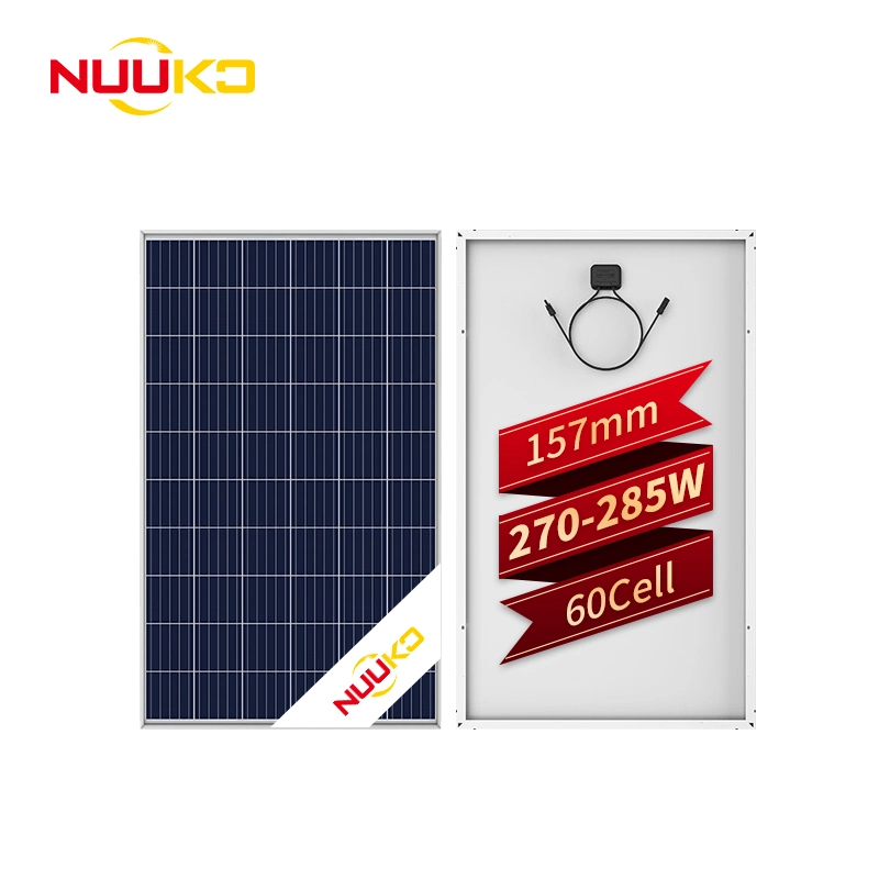 Nuuko Poli Panel Solar 280W de alta eficiencia energética precio de fábrica del sistema