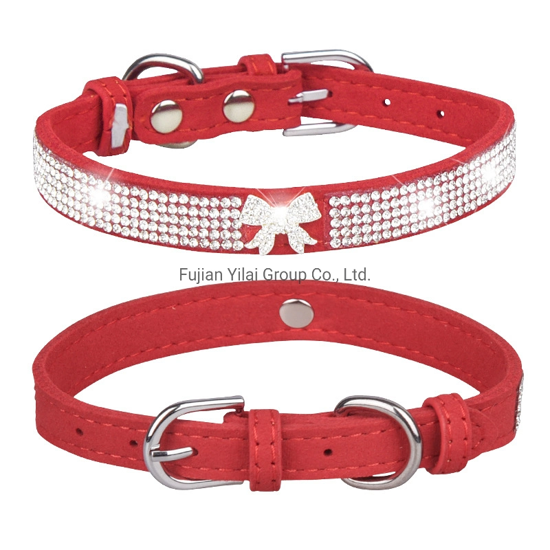 Bright Strass Diamant Hundehalsband Bling Juwelen Schleife Krone Haustier Katzenringe Mit Schmuck Tierzubehör Zubehör