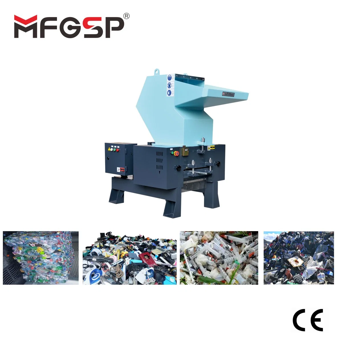 Pulverizing of all kinds of plastics Crush Capacity 150-200kg/H Strong Crusher