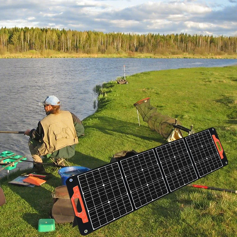 Fábrica directamente suministro de pequeños pliegues al aire libre portátil Panel para Camping 120W Foldable Paneles Solares plegable