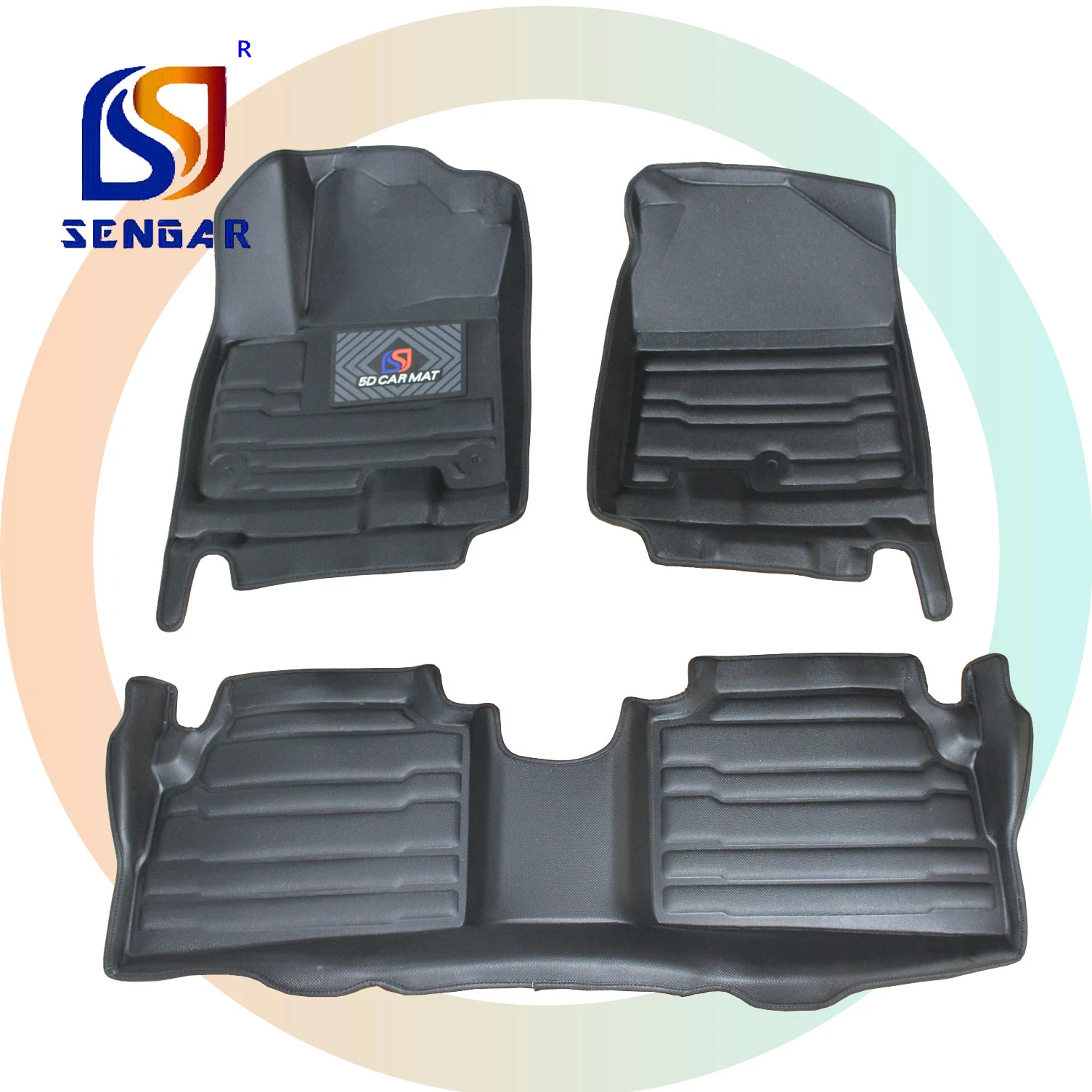 3D Car Floor Mats Material Leather Custom Accessories for 206 205 207 208 301 307 308 406 407 3008 508 405 2008 5008 505