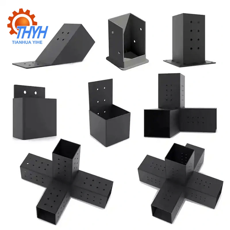 Black 3-Way End Corner Bracket for 20 30 40 Series Aluminum Profile Aluminum 3hardware Pole Holder Bracket