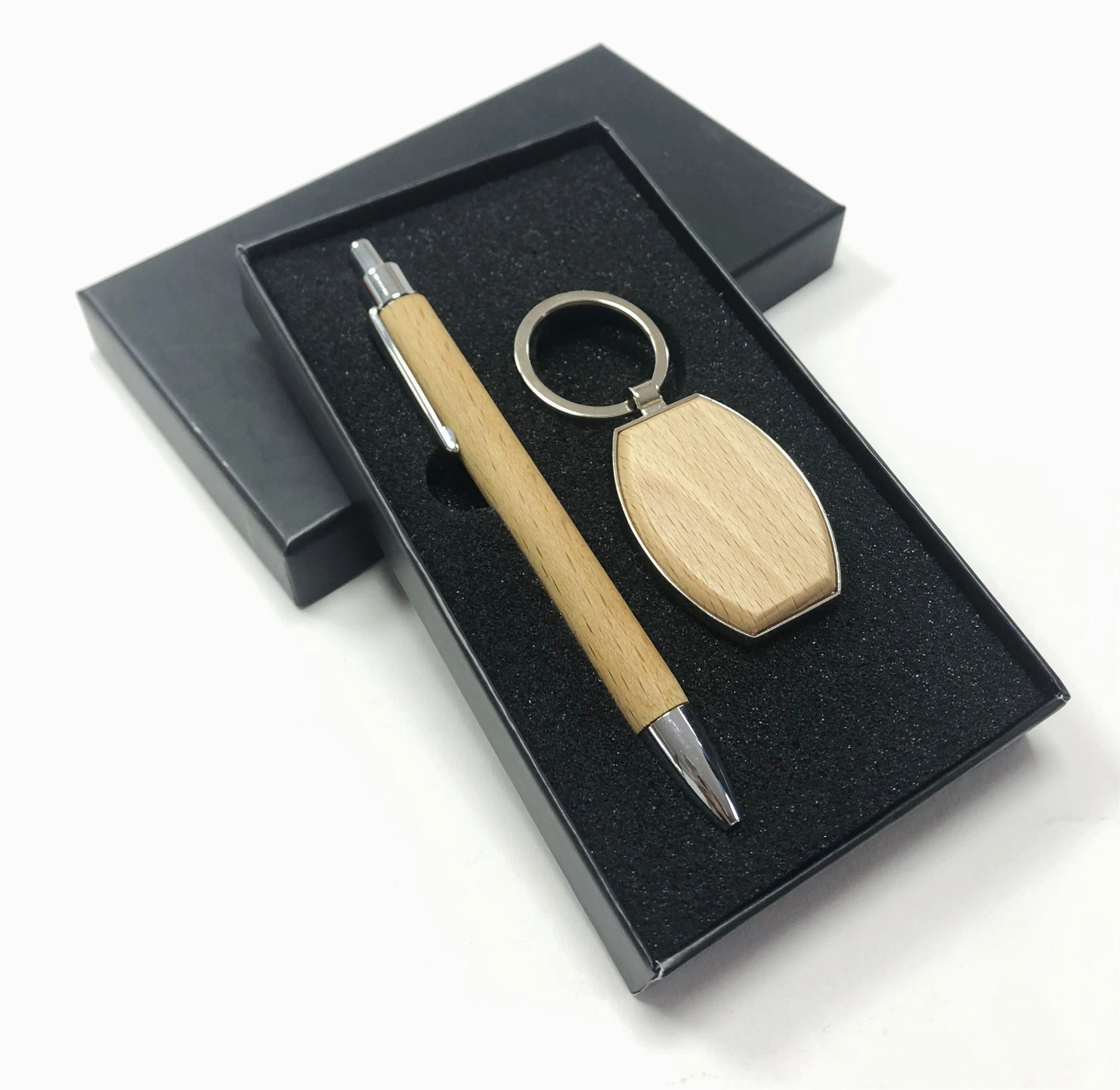 Hochwertige Produkt Werbeartikel Schlüsselanhänger und Stift Schreibwaren Geschenk Set Custom Logo Business Geschenke Weihnachtsfest Geschenk-Set