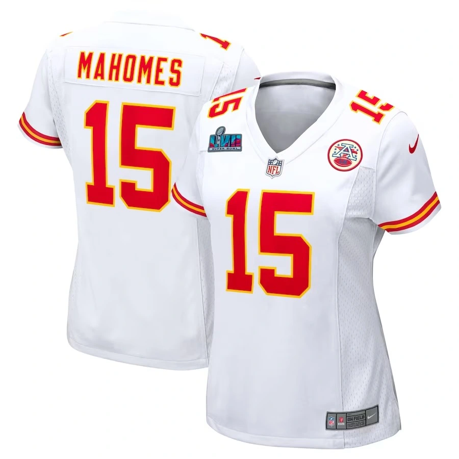 Wholesale/Supplier Kansas City Dropshipping Chiefs Nk Women's Super Bowl Lvii Patch Away Game Jersey - White