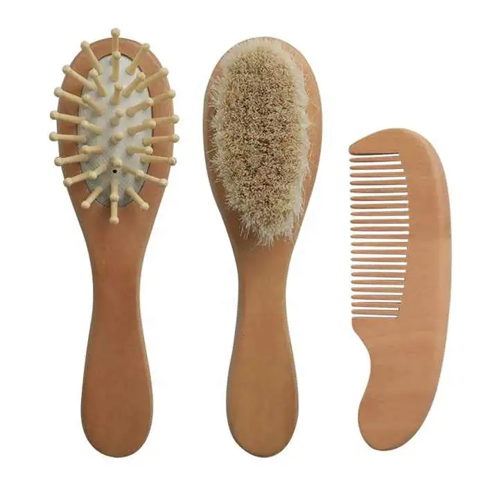 Wooden Women Bamboo Baby Hair Brush