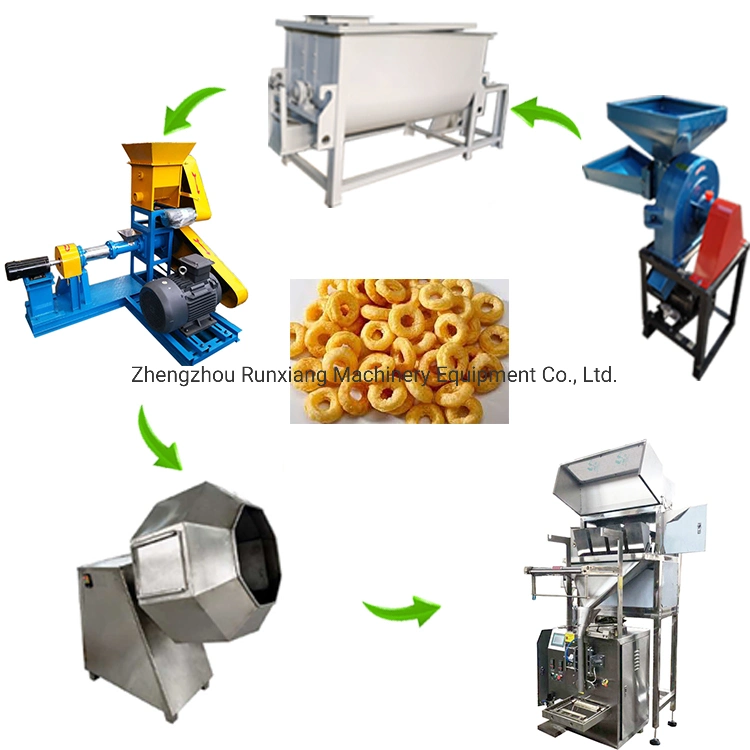 Factory Snack Food Extruder Corn Puffed Rice Making Extruder Machine