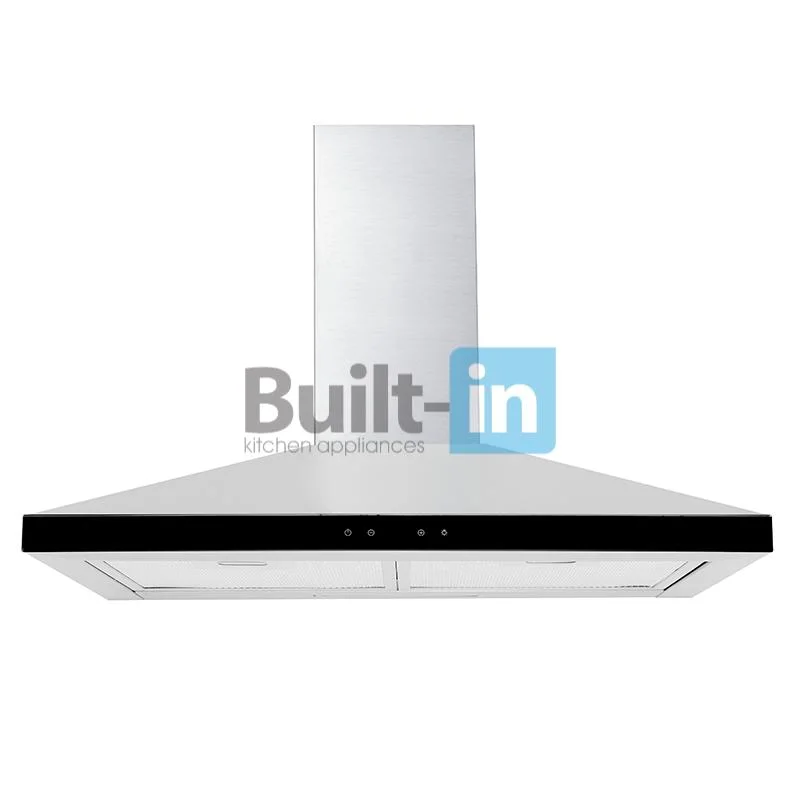 Integrado de Control Táctil Slim Tower Rangehood Aparato de Cocina 60cm de acero inoxidable Motor de condensador de luz LED