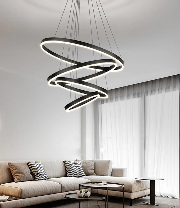 LED Indoor Modern Luxus Kristallglas große Decke Anhänger Hotel Heller Kronleuchter