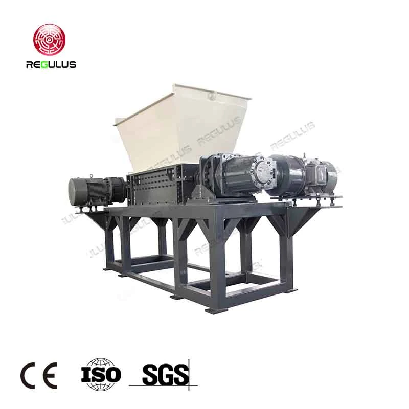 Industrial Plastic, Plate, Rubber, Tire, Sheet, Board Recycling Double Shafts Shredder Machine