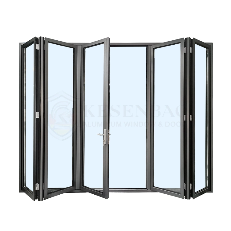 2.5mm Thickness Profiles Advanced Technology Low Price Double Glazed Soundproof Bifold Door Aluminium Folding Door