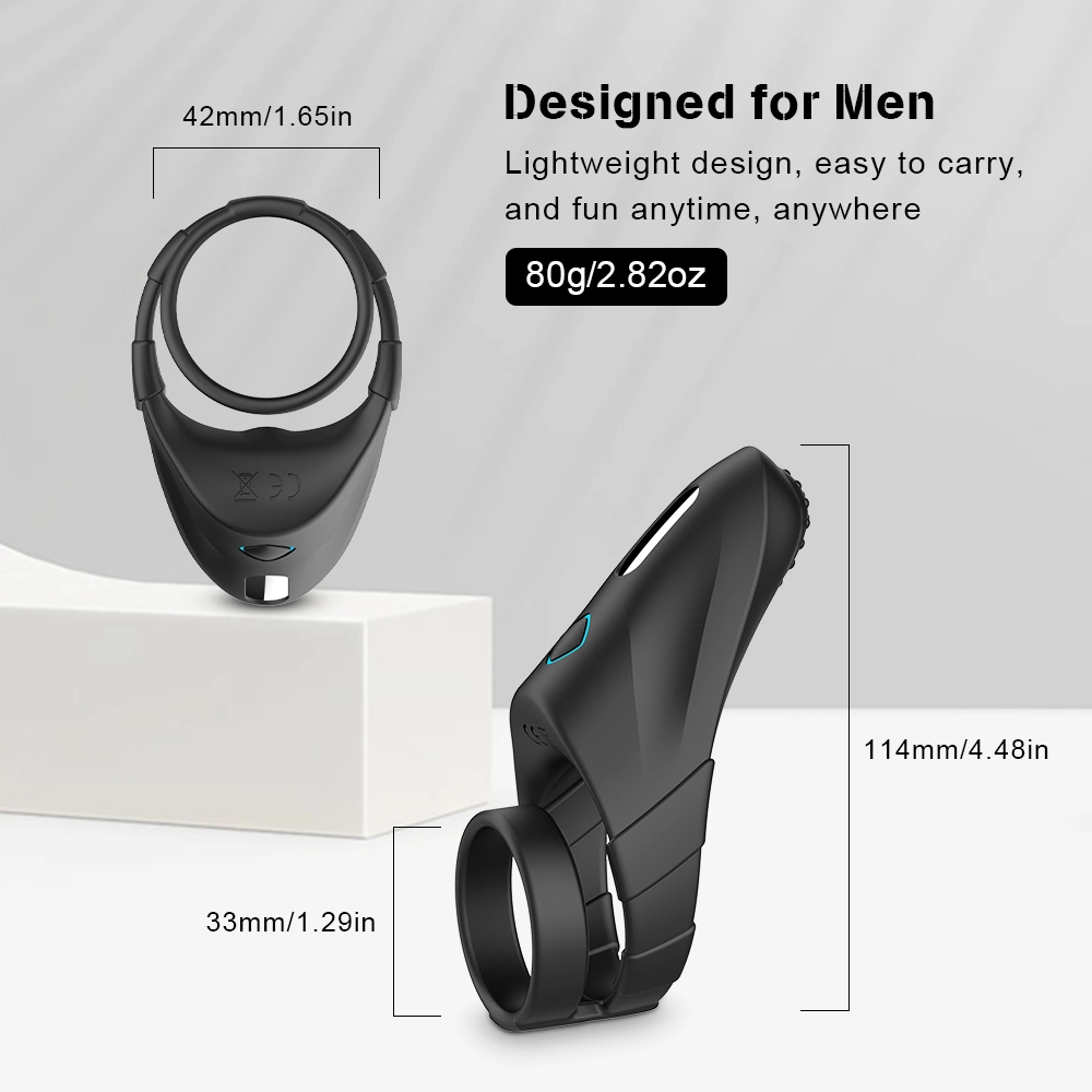 Penis Men Ring Premium Stretchy Cock-Ring Longer Harder Stronger Erection Enhancing Couples Dual Vibrator Ring