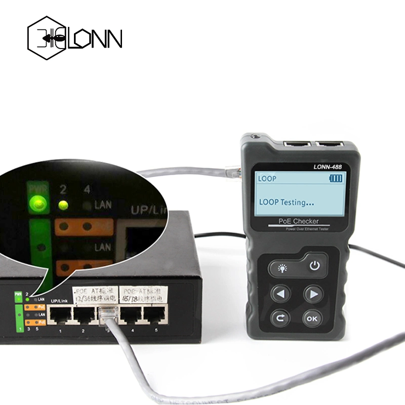 Poe Checker Test Power Over Ethernet Cat5 CAT6 LAN Tester Network Tools RJ45 Cable Tester