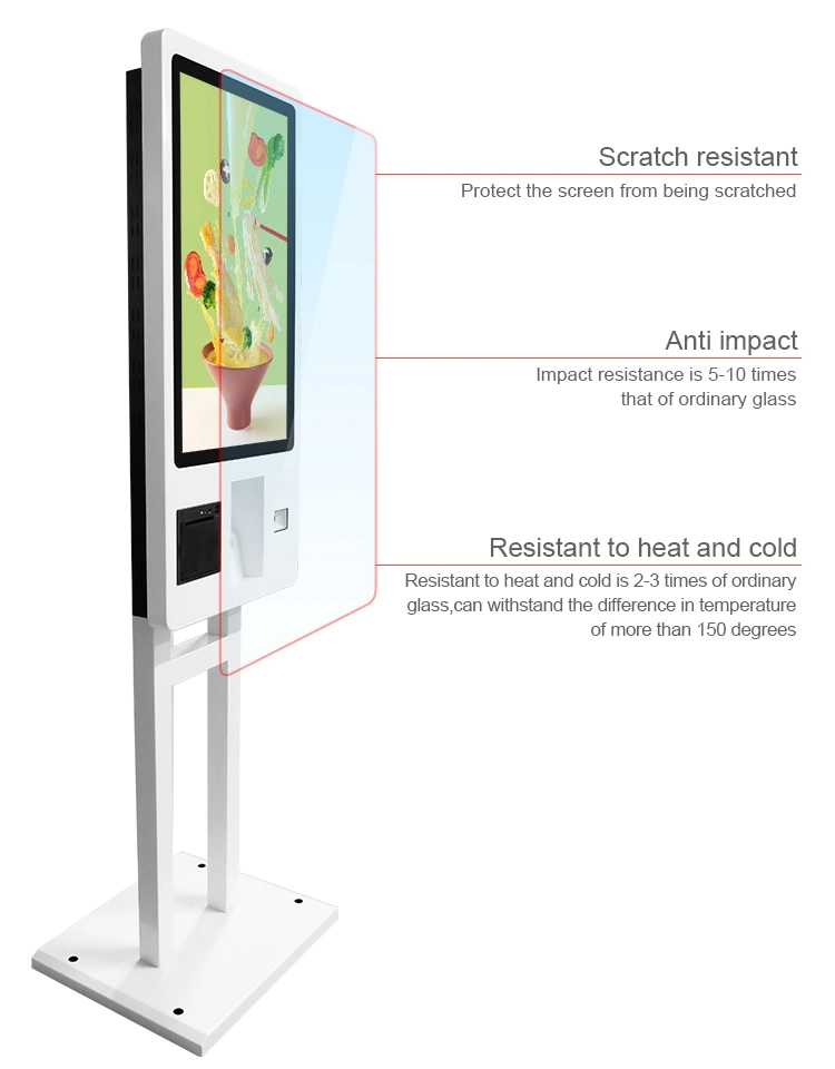 Custom POS System Built-in Ticket Printer Capacitive Touch Screen Payment Self-Ordering Kiosk for Kfc Mcdonald