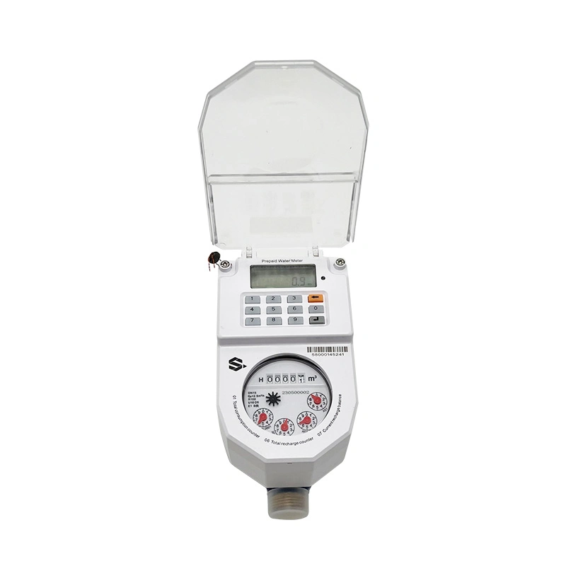 عمر ملاحظة إنترنت الأشياء، Lora Wan Water Meter Brass Pipe LCD Display Sts Prepaتسدد قيمة مقياس الماء البارد