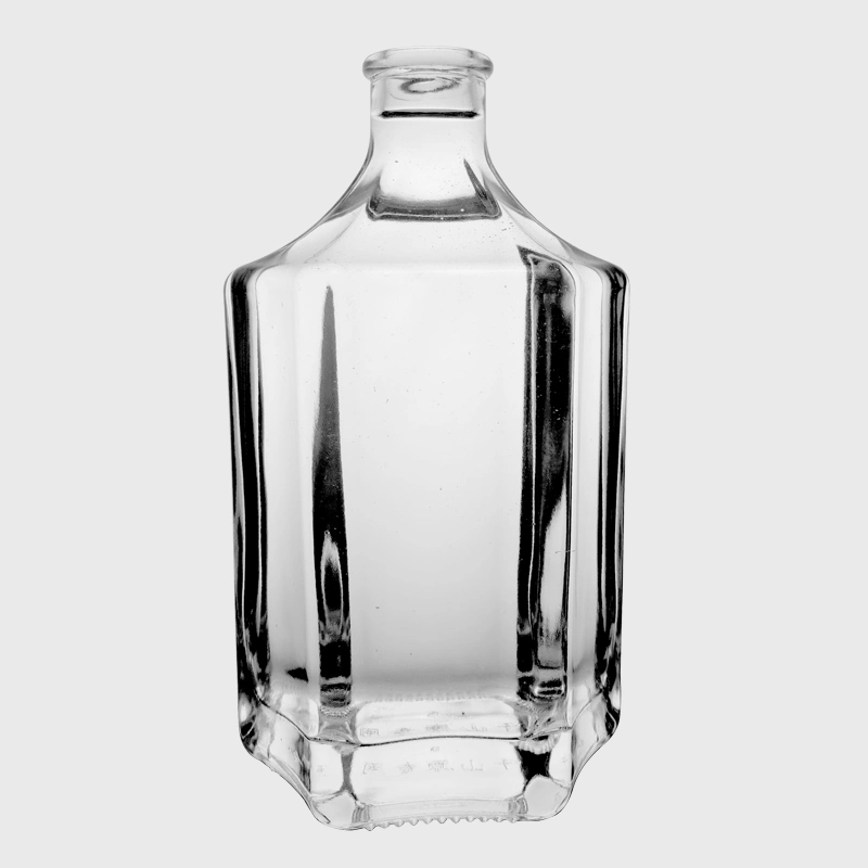Rsg Glassware Wholesale Custom Glass Bottles Flint/Frost/Color Spray Clear Glass Spirits Bottle, Wine Bottle, Beverage
