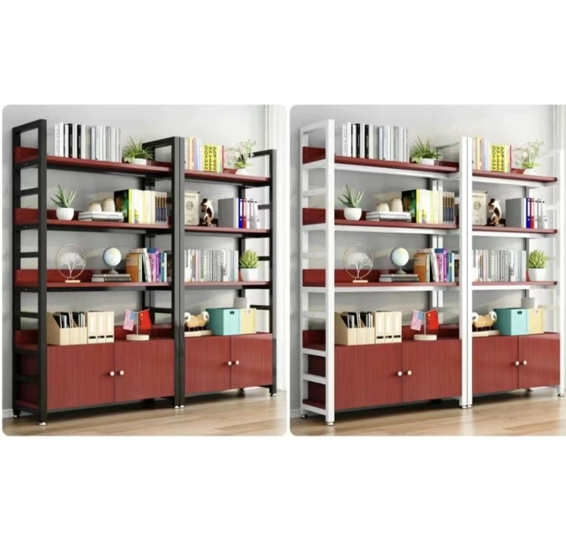 Very Popular Showcase Store Fixture Metal Furniture Wood Shelf Storage Display Rack