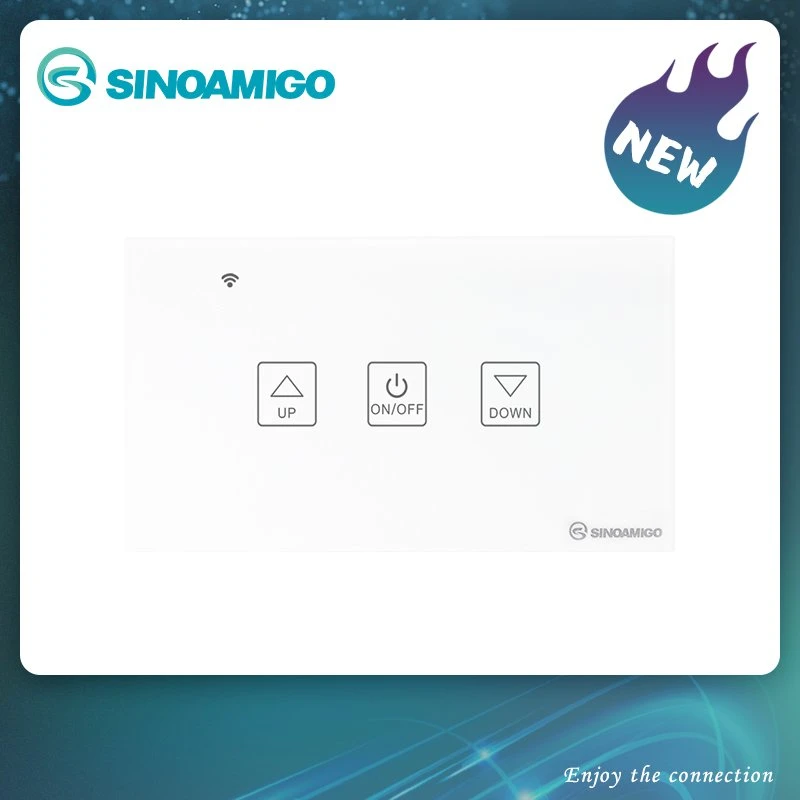 Smarthome WiFi avec interrupteur des feux de Diammer SMART, interrupteur mural tactile sans fil fonctionne avec Alexa, touchez le panneau en verre trempé, commande à distance
