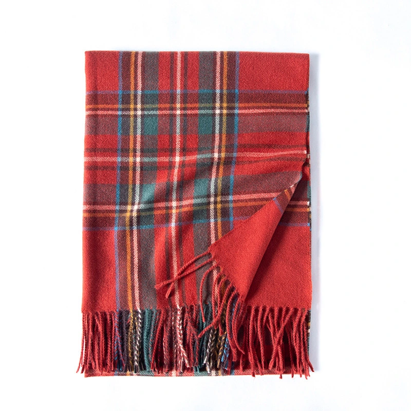 New Checked Woman Winter Scarf Fashion Female Shawls Cashmere Handfeeling