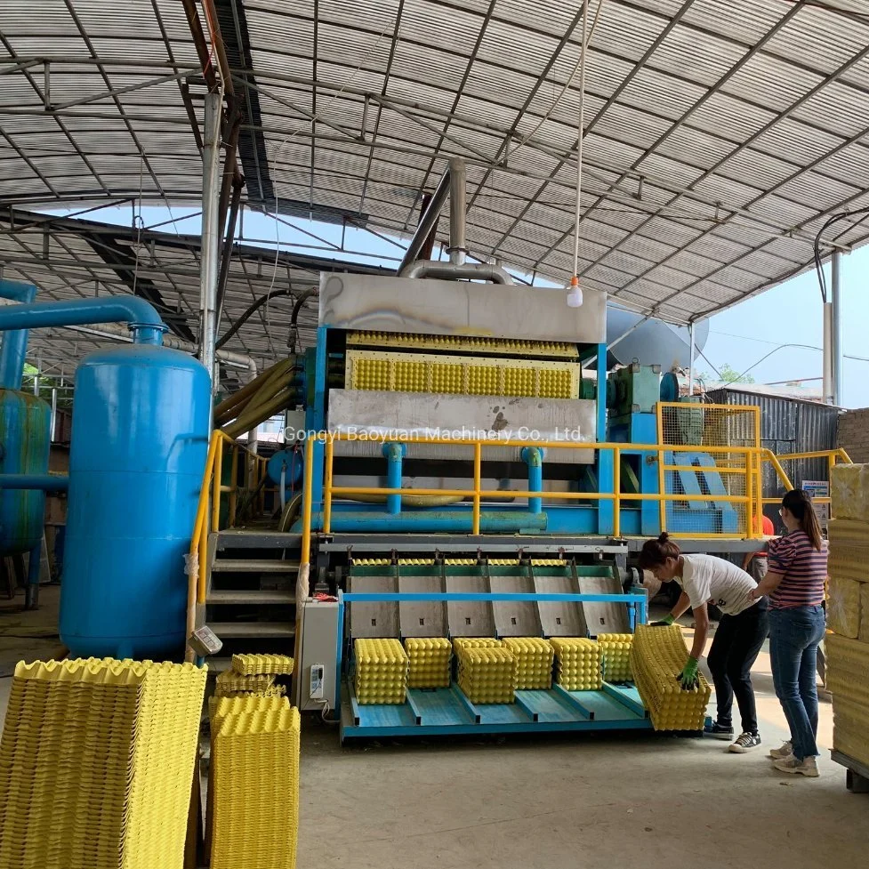 Baoyuan Machinery Paper Egg Tray Making Machine Automatic Pulp Molding Plant with Brick Drying Equipment