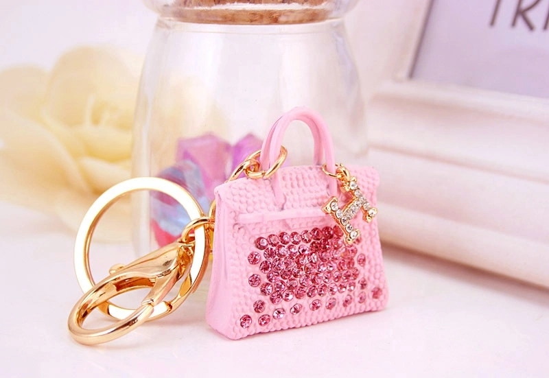 Mini Hand Bag Crystal H Car Keyring Keychain