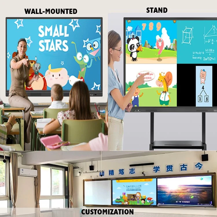 China Manufacturer Smart Touch Screen LCD Interactive Whiteboard for School