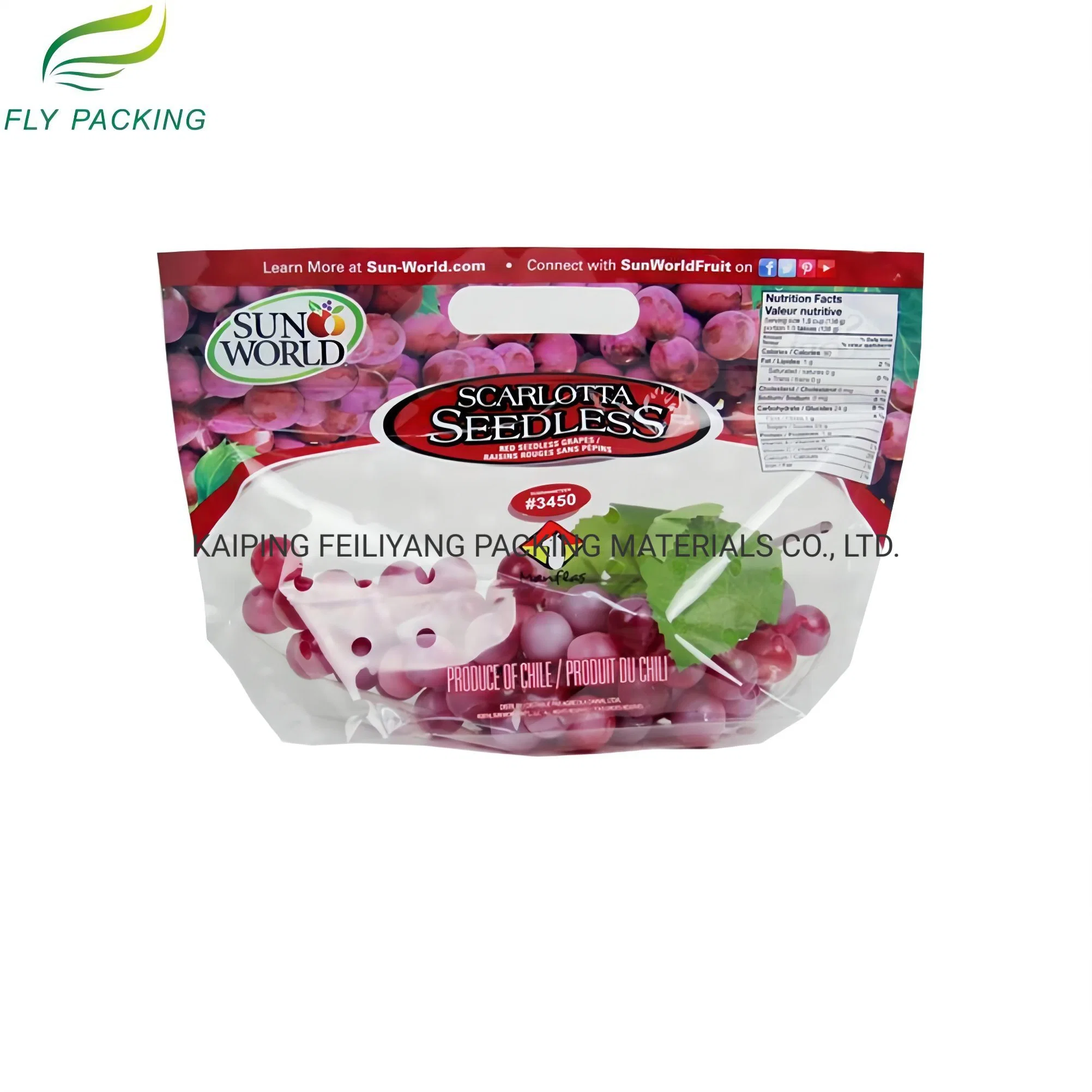 High quality/High cost performance CPP Packaging Material for Portable Fruit Ziplock Bag