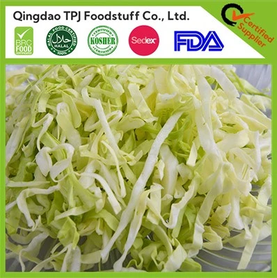 New Corp IQF Frozen Green Cabbage Strips BRC Certified Reliable Fabricante de alimentos congelados