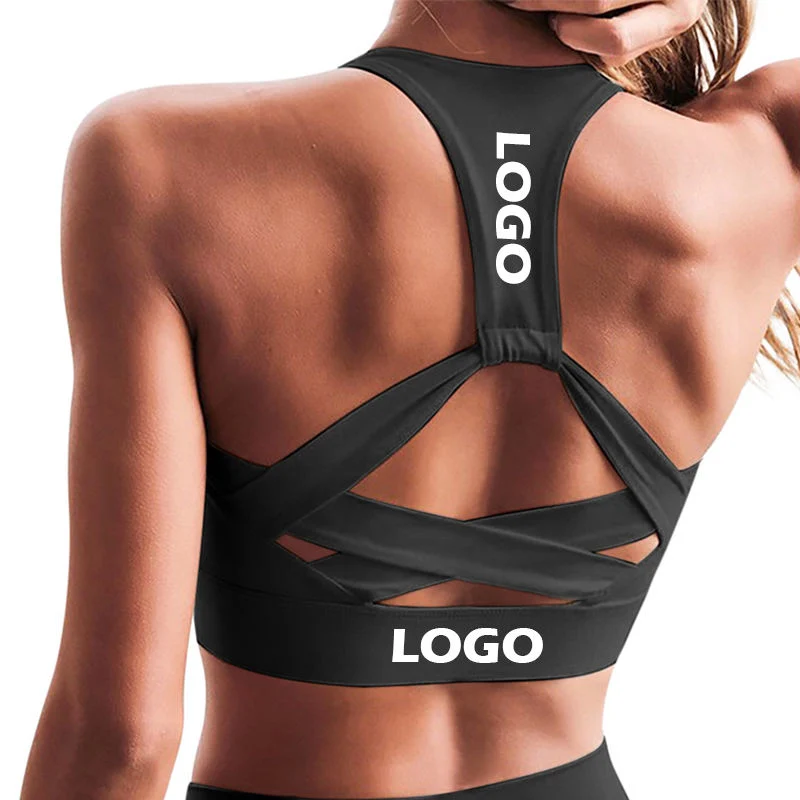 Mayorista/Proveedor Custom Logo mujeres running Gym ropa interior Sportswear Tops Damas Entrenamiento Atlético Fitness push up sujetador de yoga reciclado para mujeres