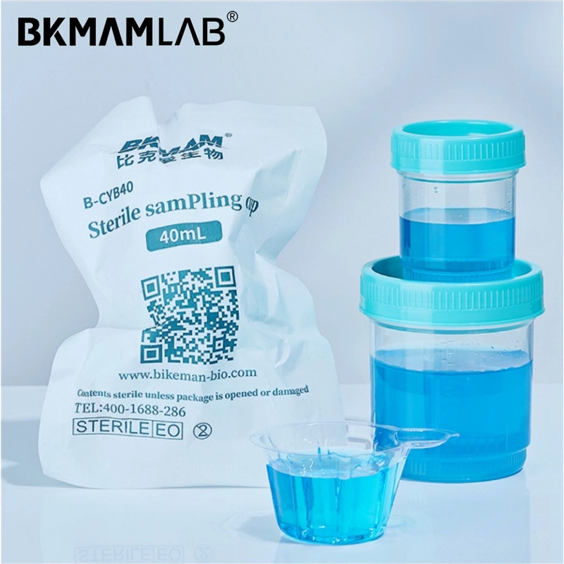 Einzeln verpackte sterile Kunststoff Urin Probenbehälter Probenflasche 60ml 90ml