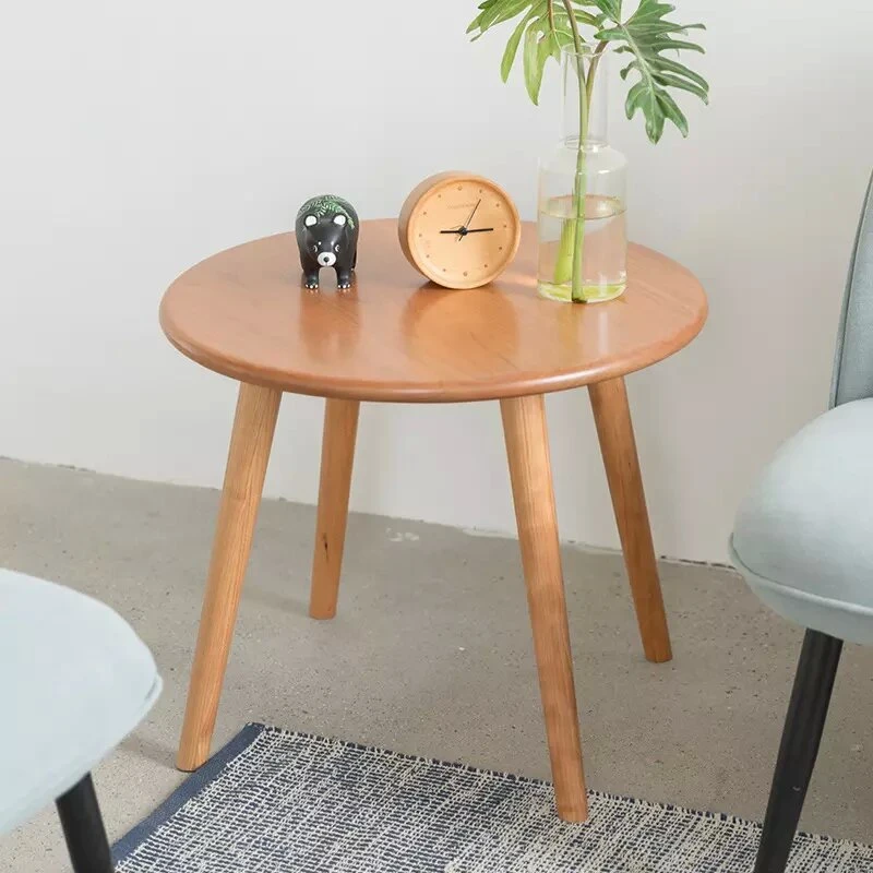 Custom Good Quality Round Wooden Table, Modern Coffee Table for Living Room Furniture