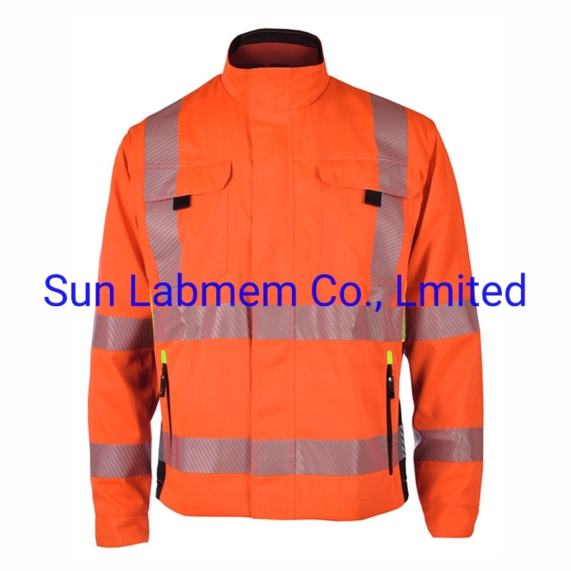 Spring & Autumn Red Reflective Safety Jacket Workwear Uniform