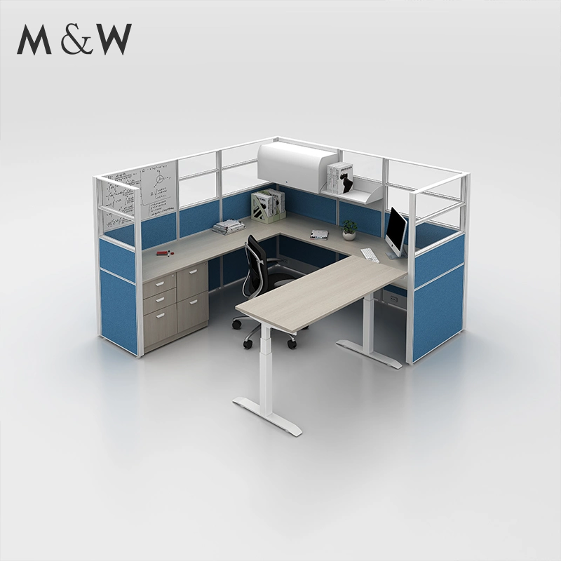 Divider Partition Desks Cubicle Desk Wood Table L Shape Workstation Office Furniture