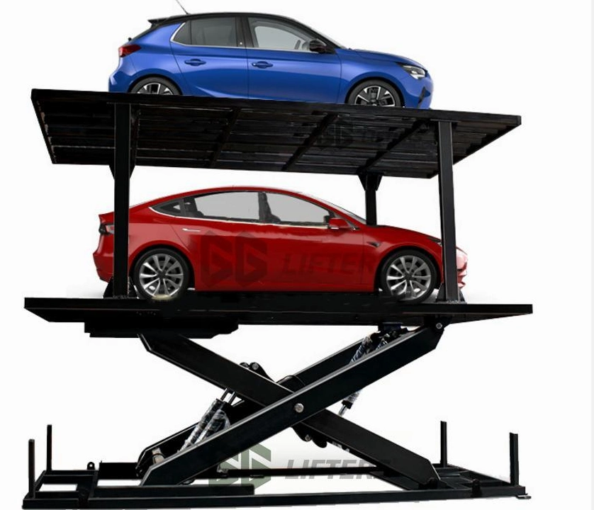 scissor auto lift underground hidden car parking lift garage equipment parking system