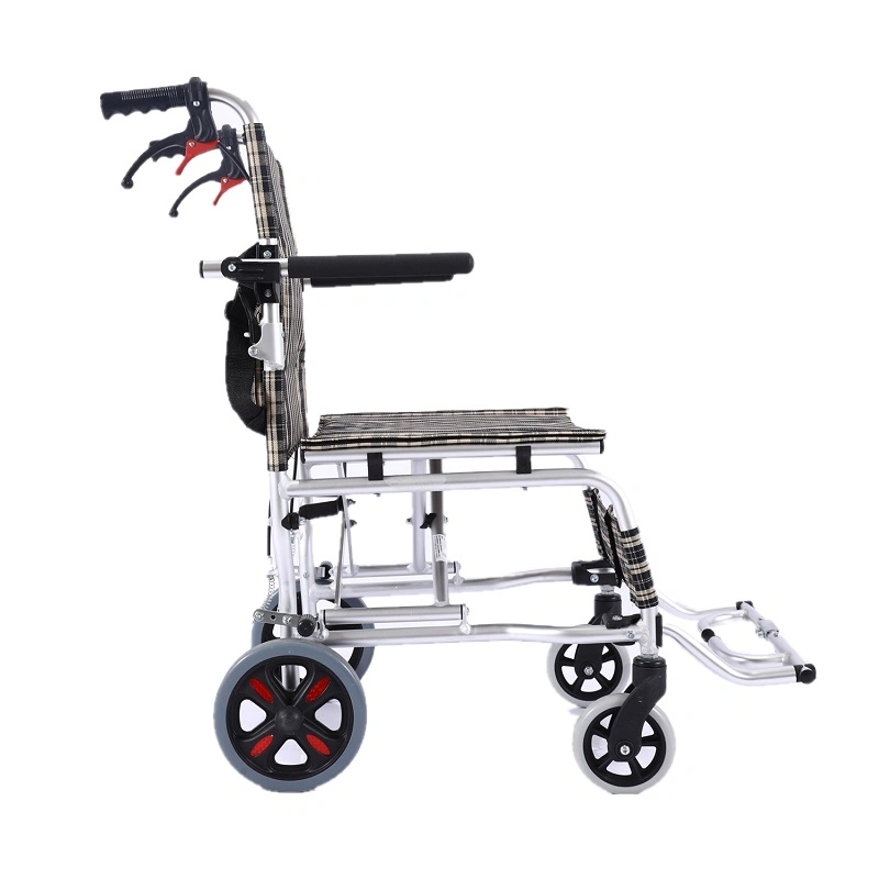 Manual Wheelchair Sell Well Hospital Elderly Height Adjustable Manual Foldable Wheelchair