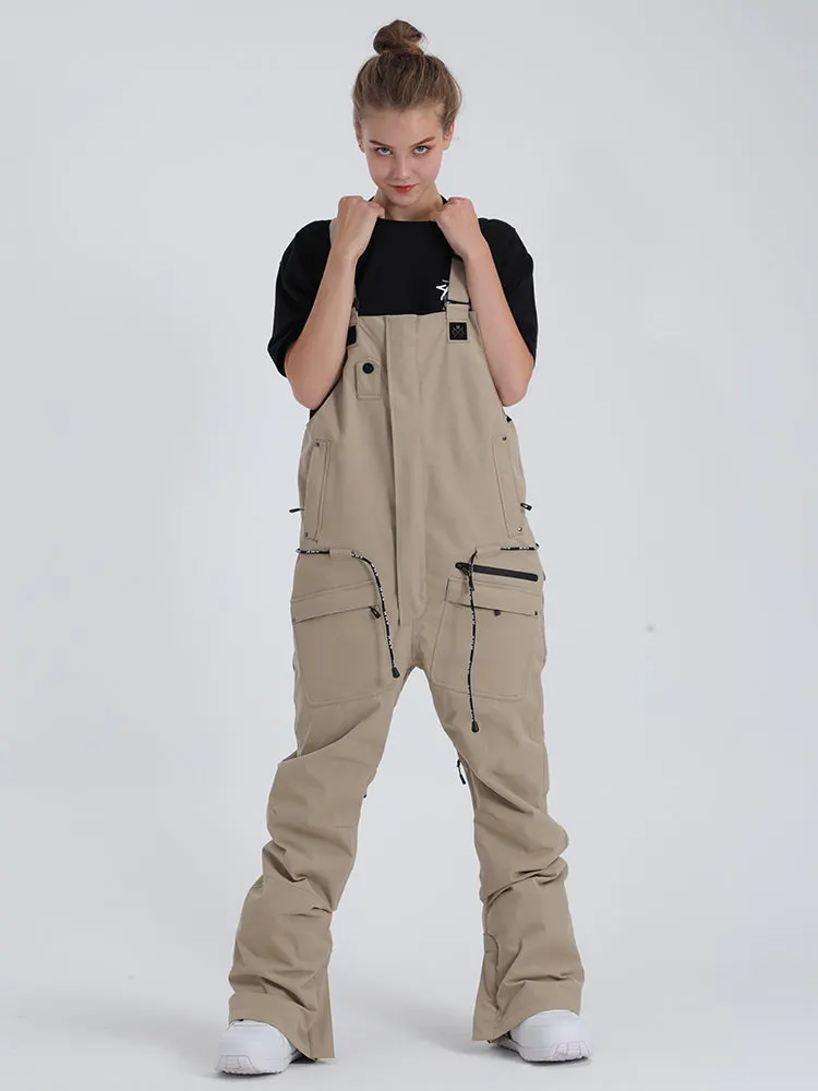 Hiworld Herren winddichtes Wearable Fashion Wasserdichte Khaki Overalls Snowboard Ski Lätzchen Hose