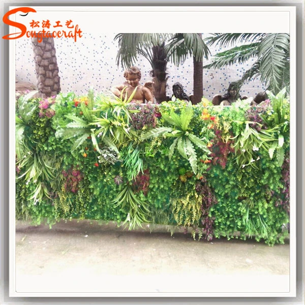 Hot Sale Unique Design Artificial Plant Wall Plastic Grass