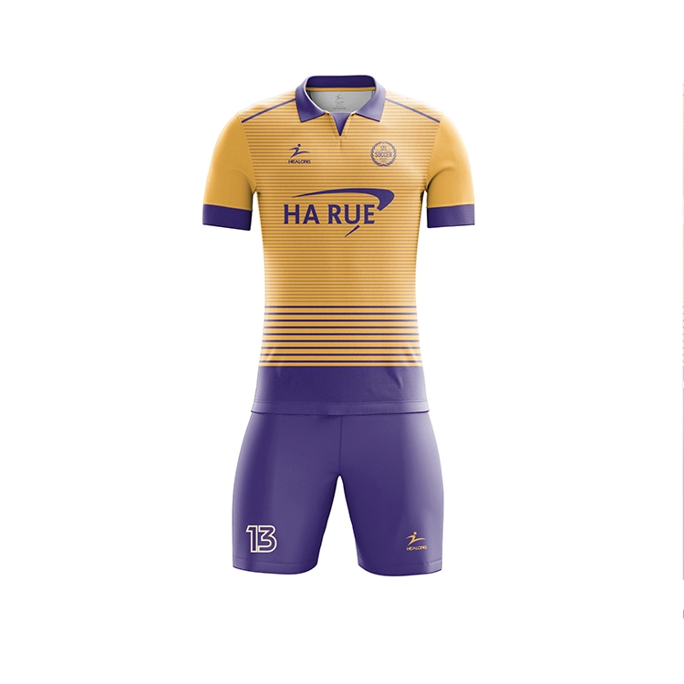 Digital Printing Custom Color Football Training Sportswear Quick Dry Football Jersey Short Sleeve Top