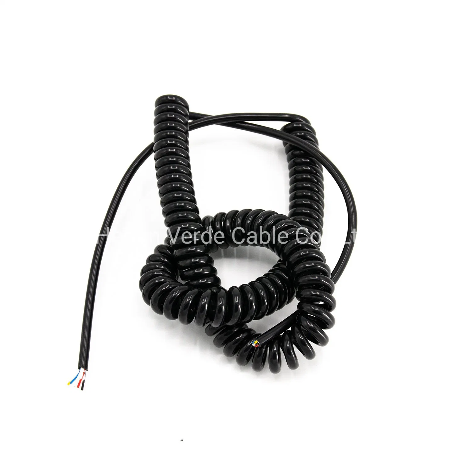 0.25mm 0.50mm 0.75mm PVC PU Telephone Communication Cable Spiral Coiled Cable