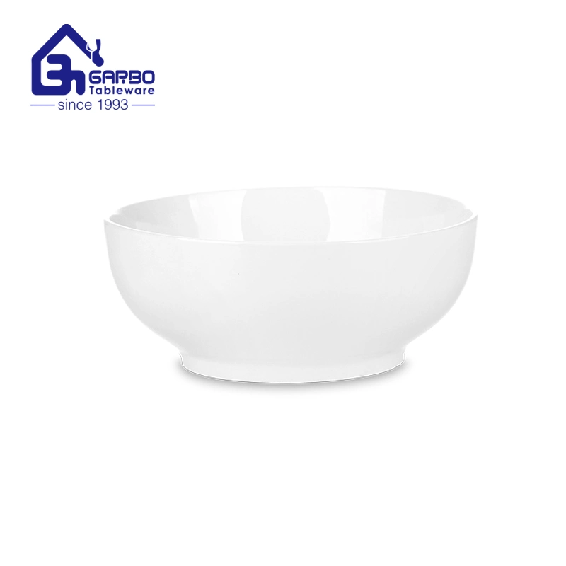 Ceramic Tableware Customized White Ceramic Dinnerware Soup Bowl Heat Resistant Clear Porcelain Dinner Bowl Set