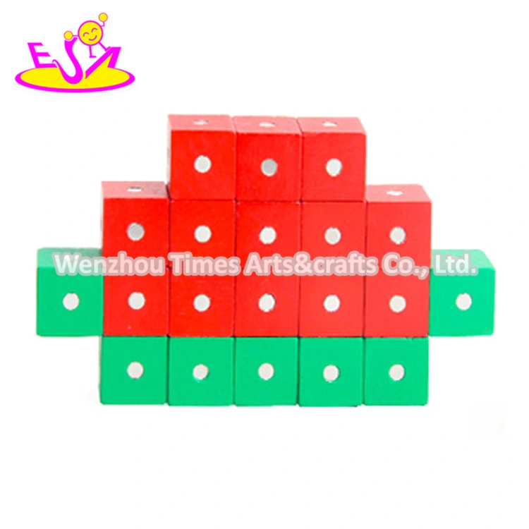 2020 High quality/High cost performance  Preschool Wooden Magnetic Blocks for Kids W13A206