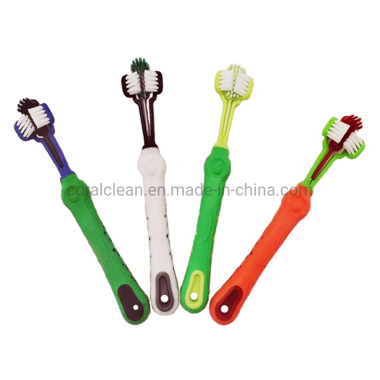 3D Three Sided Pet Cleaning Toothbrush for Dogs Cats Teeth