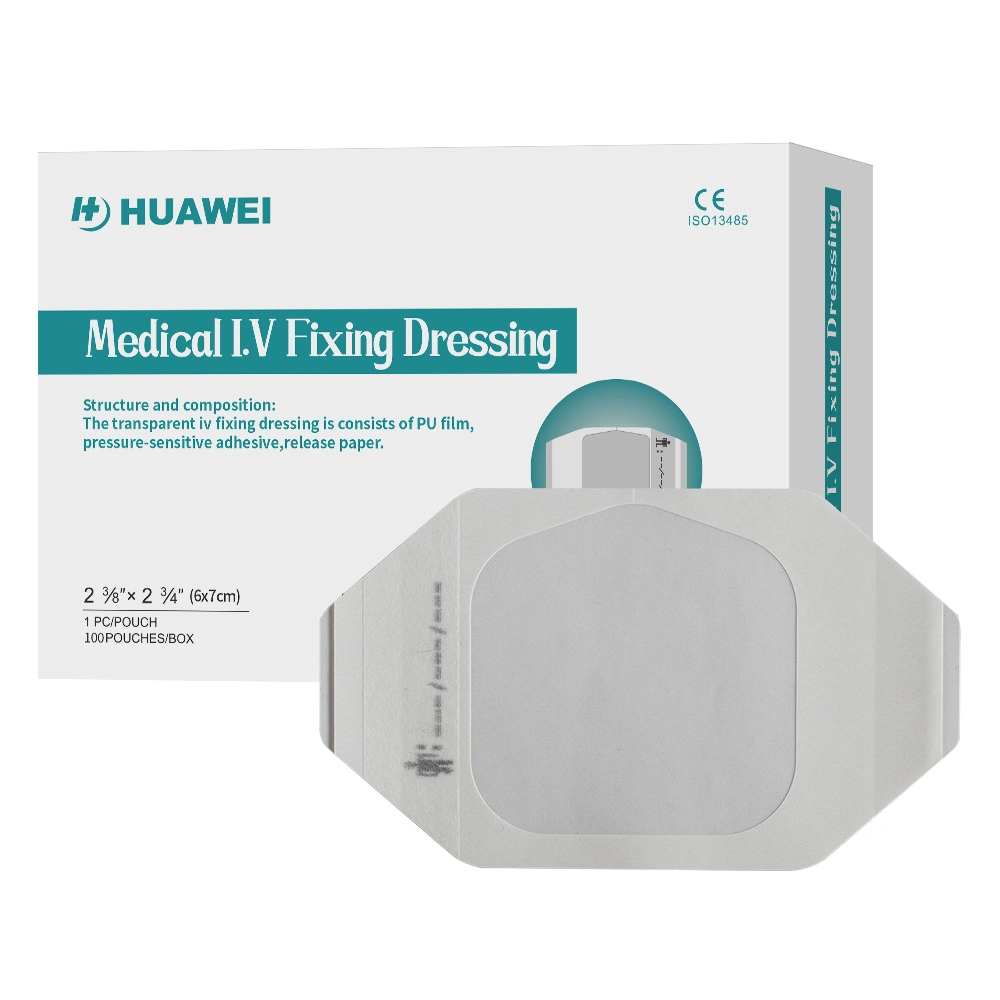 Original Made Medical Breathable Waterproof PU Film Transparent I. V Cannula Fixing Dressing 50, 100PCS/Box Wholesale