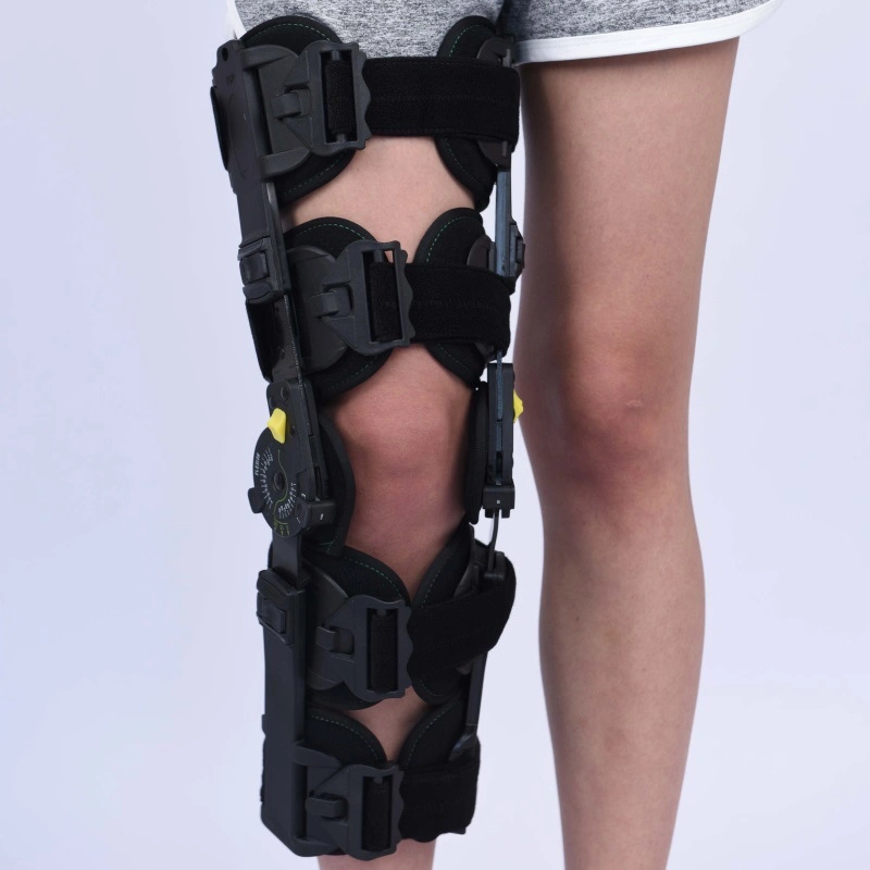 Soporte de rodilla multifuncional transpirable Brace Medical dolor de rodilla ROM con bisagras Rodillera con esfera
