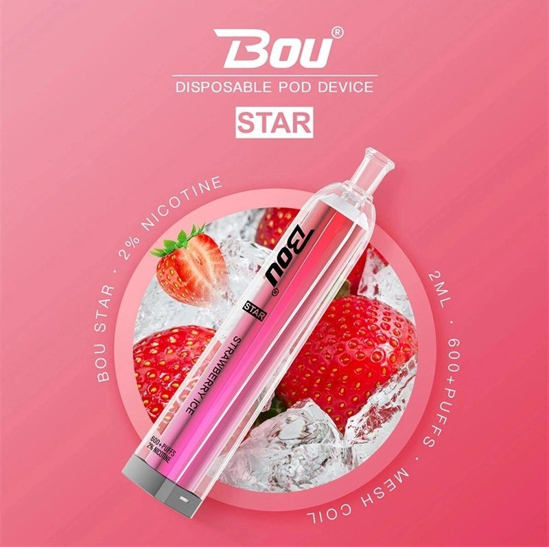 Zbood Personalizar Bou Star 600 Puffs Crystal 4000 PRO Max Drag Bar Vapemax Jelly Pod desecable VAPE